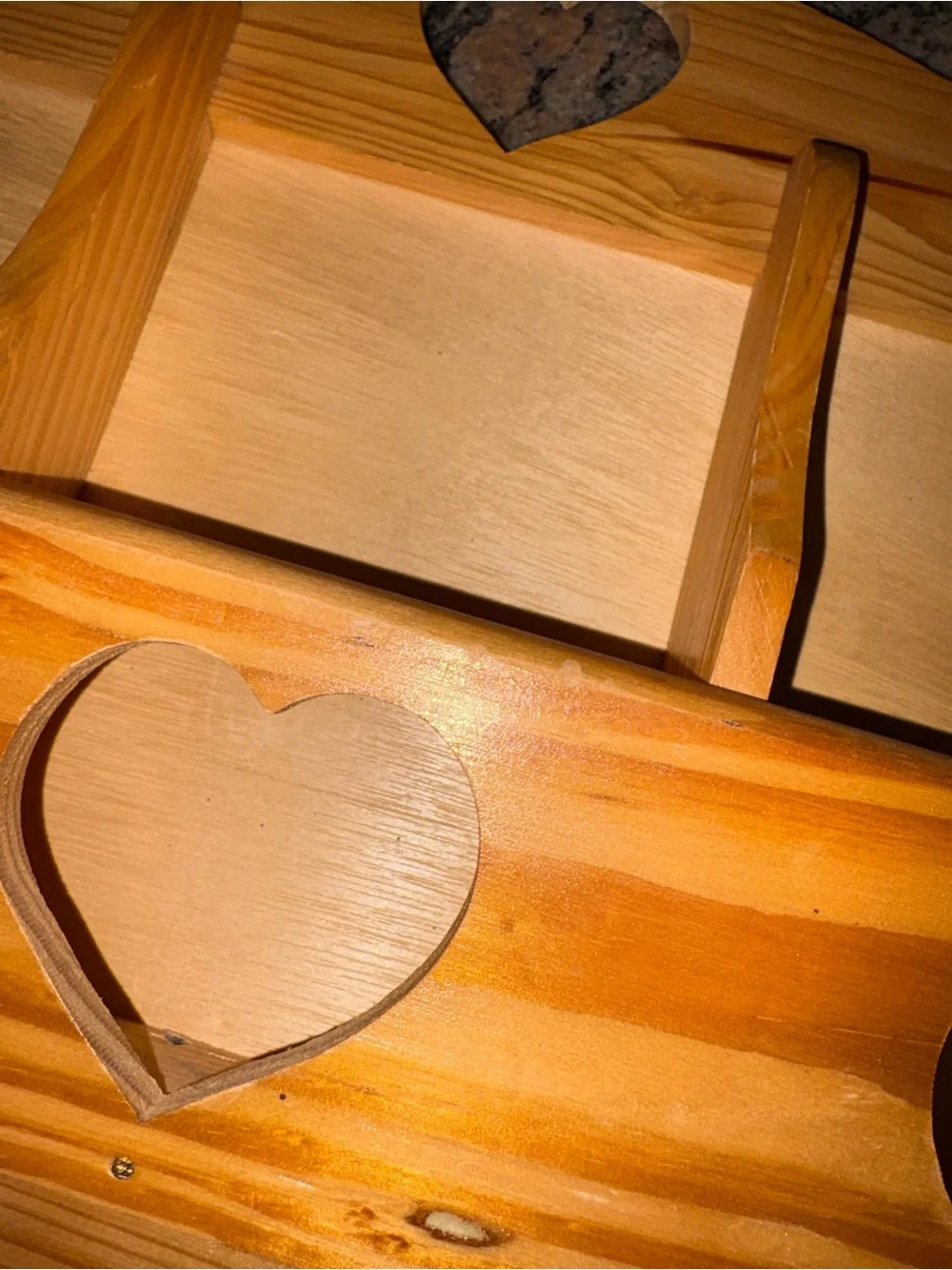 Unbranded Wooden Heart Mail Letter Holder Key Rack Organizer